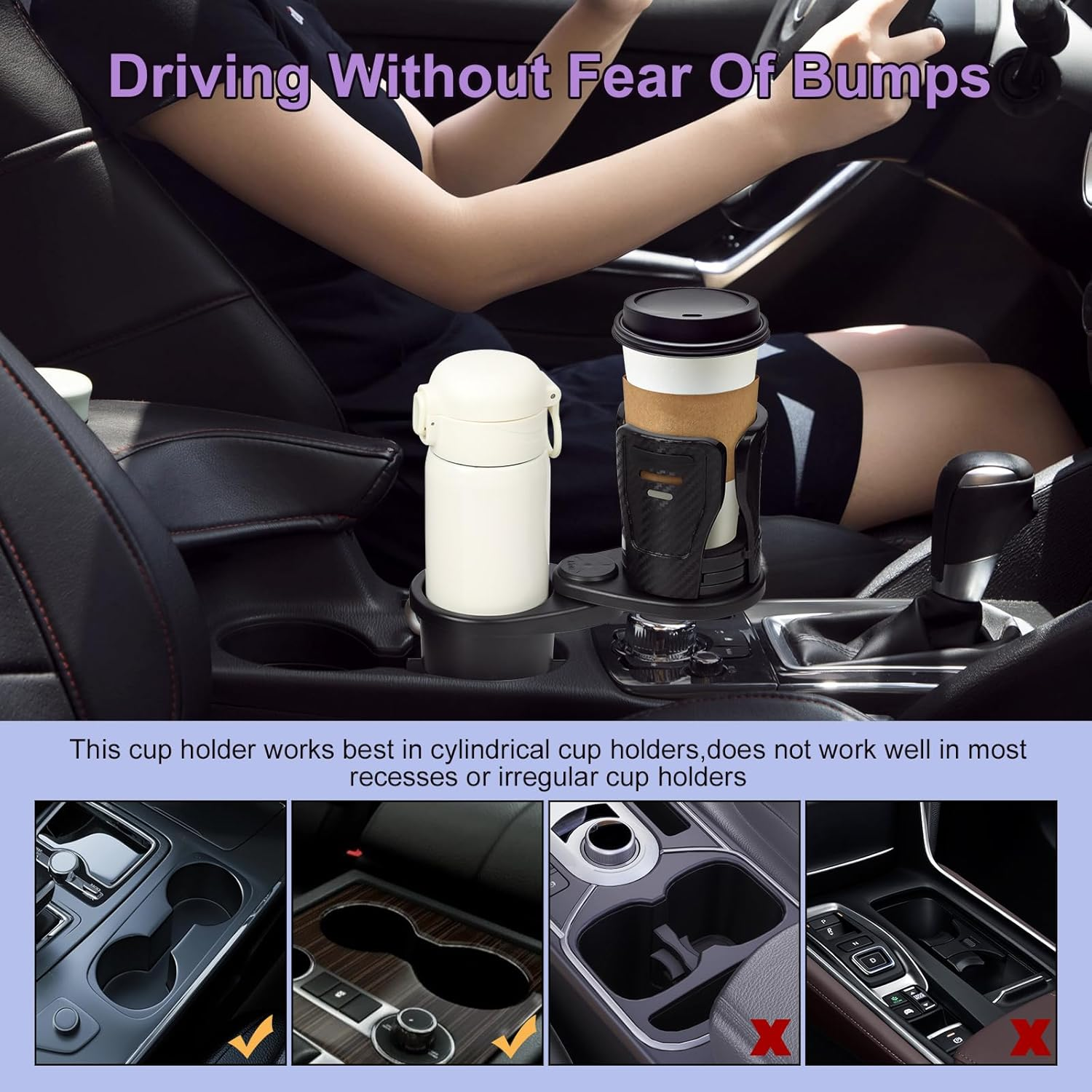 Porta Vaso Expandible 2 en 1 - Adaptador Universal para Auto